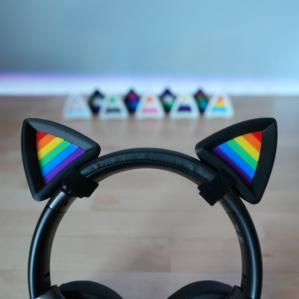 Pride Flag Cat Ears for Headphones