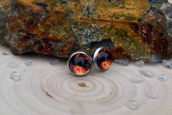 Flame Nebula Earrings