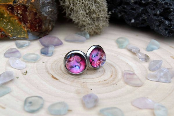 Trifid Nebula Earrings
