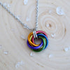 Rainbow Love Knot Necklace